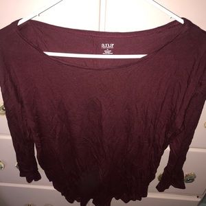 Burgundy 3/4 length shirt from JCPenny